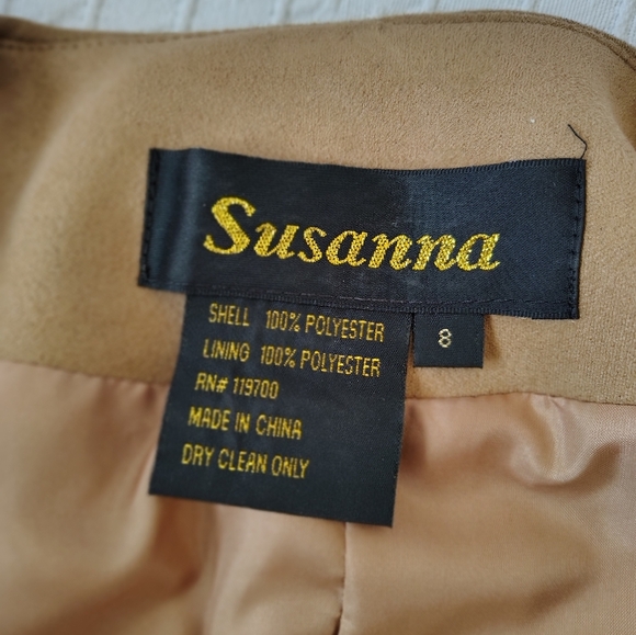 Susanna  Tan and Black Blazer Set with Leopard Print Size 8 - Picture 9 of 9